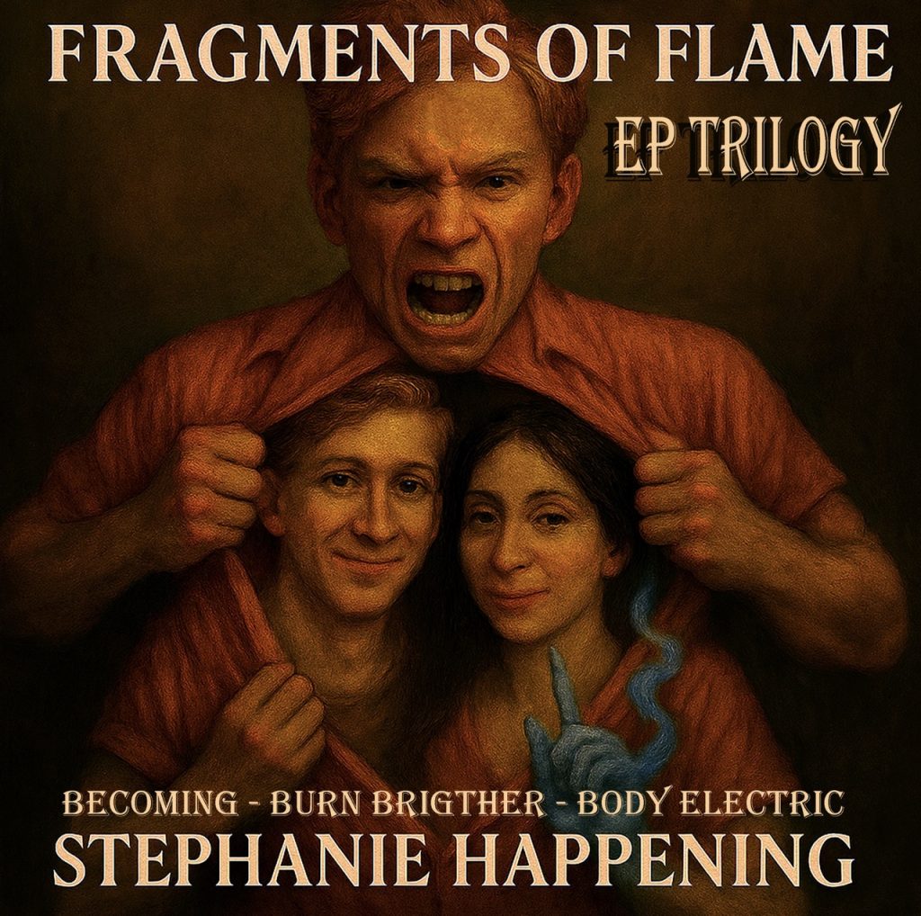 Fragments Of Flame EP Trilogy de Stephanie Happening est une odyssée électro-pop où fragilité, puissance et intensité dancefloor se rencontrent dans trois chapitres enflammés.