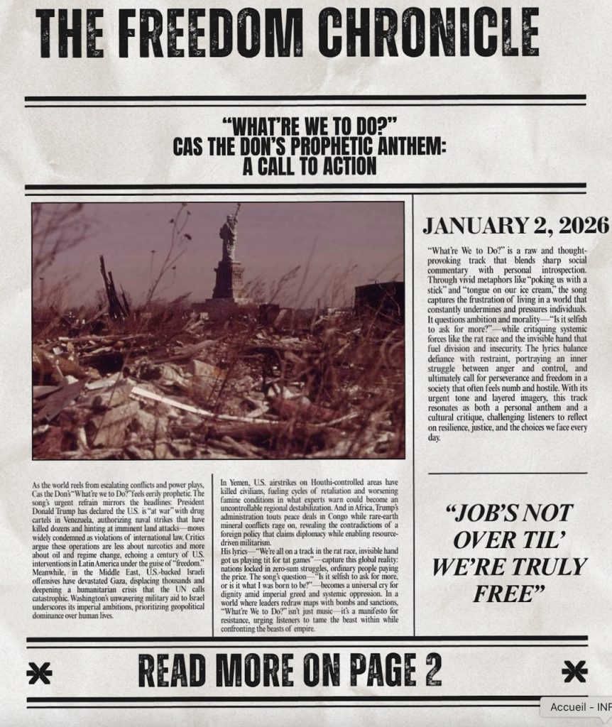 What’re We to Do ? de Cas the Don est un single rap conscient et introspectif, porté par une écriture lucide et une production instrumentale soignée.